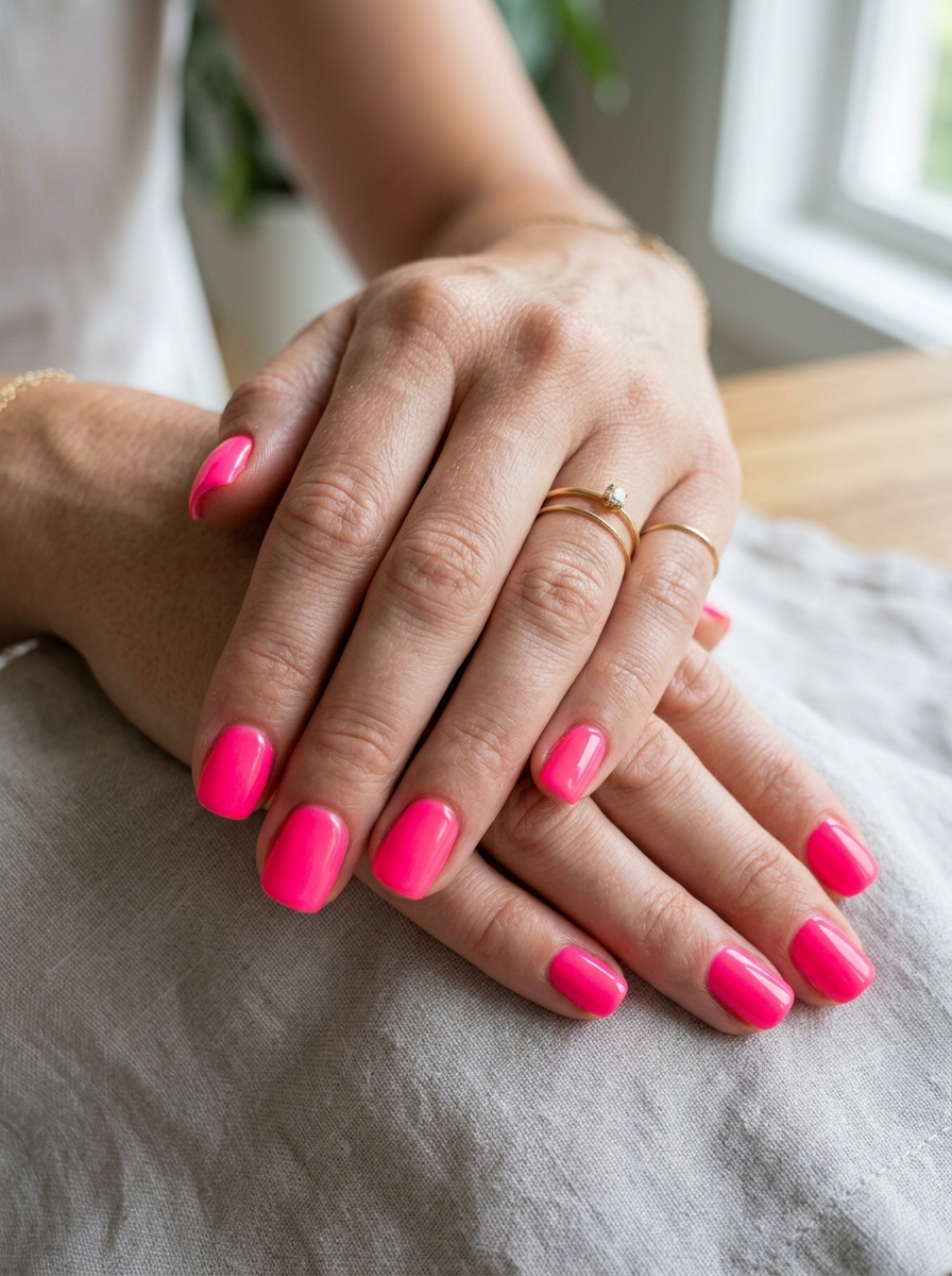 Neon Square Nails